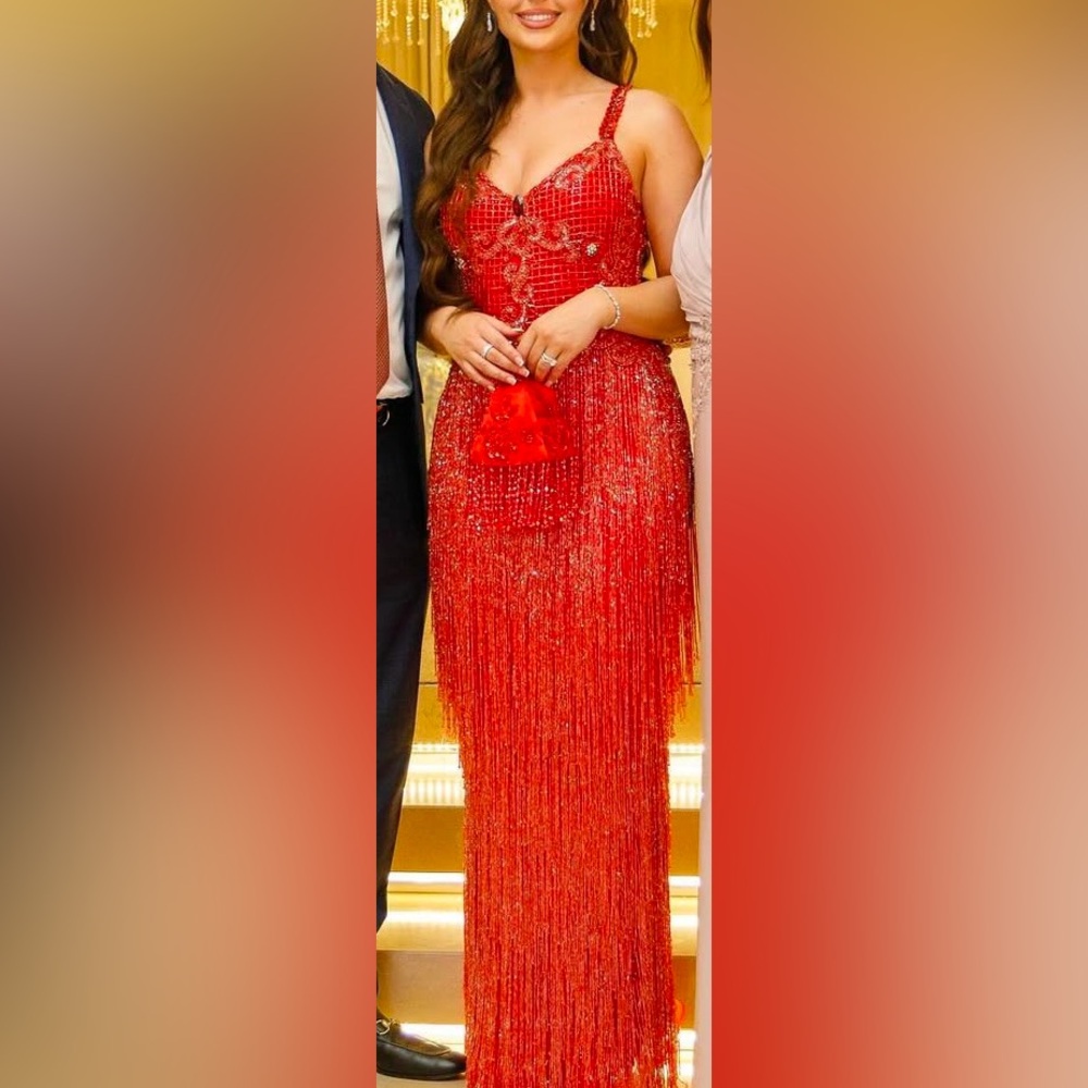 RED CUSTOM MADE EVENING GOWN